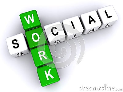 Social work sign Stock Photo