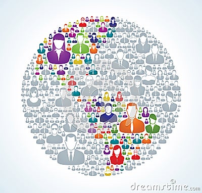 Social World Population Stock Photo