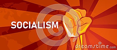 socialism socialist party symbol of left wing strong ideology politics movement spirit campaign Vector Illustration