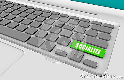 Socialize Online Stock Photo