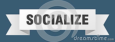 socialize ribbon. Vector Illustration