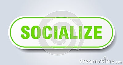 socialize sticker. Vector Illustration