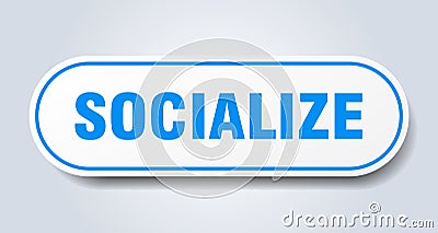 socialize sticker. Vector Illustration