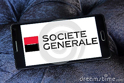 Societe generale bank logo Editorial Stock Photo