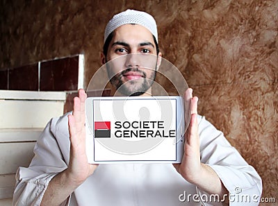 Societe generale bank logo Editorial Stock Photo