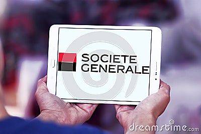 Societe generale bank logo Editorial Stock Photo