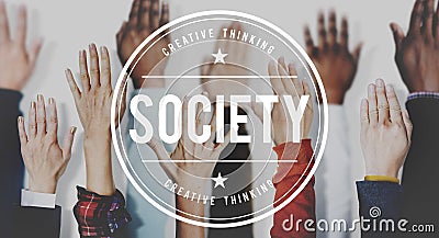 Society Connection Diversity Community Human Hand Concept Stock Photo