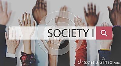 Society Connection Diversity Community Human Hand Concept Stock Photo