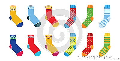 Sock clipart sock drawing sock icon symbol isolated on white background vector Vector Illustration