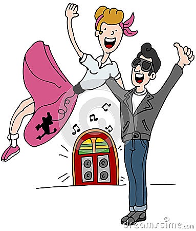 Sock Hop Vector Illustration