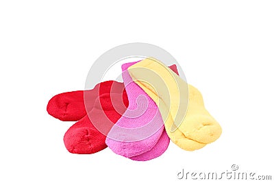 sock on isolated Stock Photo