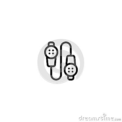 Socket cable electronic car Outline Icon, Logo, and illustration Vector Illustration