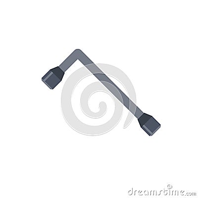 Socket wrench. Tool for car repair. Unscrewing parts. Vector Illustration