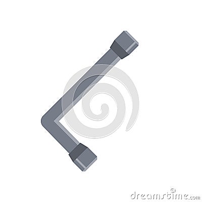 Socket wrench. Tool for car repair. Unscrewing parts. Vector Illustration