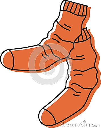 Socks Clothes Lined Vector Illustration