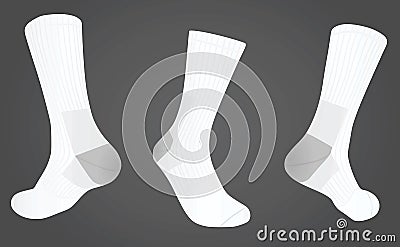 Socks front and back view Vector Illustration