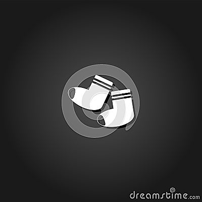 Socks icon flat. Vector Illustration