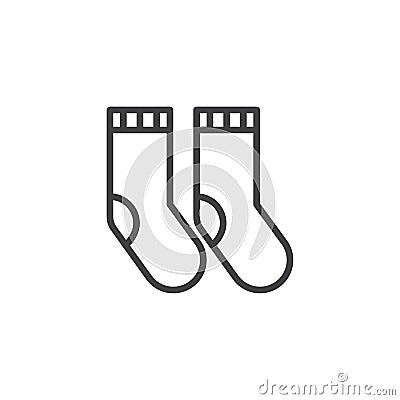 Socks line icon Vector Illustration