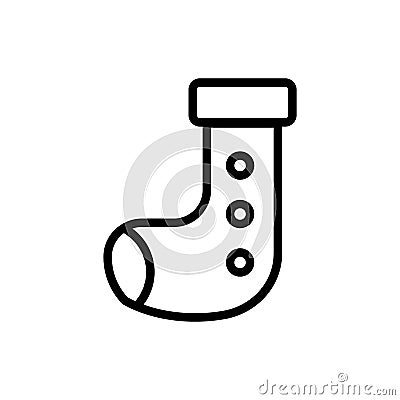 Socks outline icon. illustration. Isolated on white background Cartoon Illustration