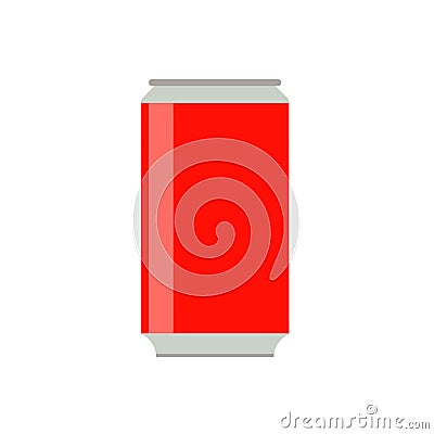 Soda bottle red fresh object health clean sign vector icon. Drink cola product summer isolated beverage juice can Vector Illustration