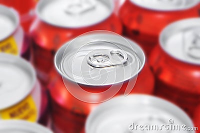 Soda cans Stock Photo