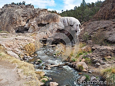 Jemez Springs Soda Dam in New Mexico Stock Photo