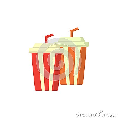 Soda drink color icon. Simple line, outline vector of fast foot icons for ui and ux, website or mobile application Stock Photo