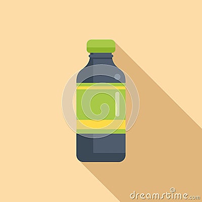 Soda drink icon flat vector. Protein nutrition Vector Illustration