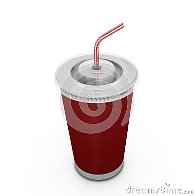 Soda drink with straw Stock Photo