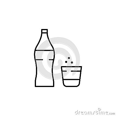 soda glass icon. Element of bar for mobile concept and web apps iicon. Thin line icon for website design and development, app Stock Photo