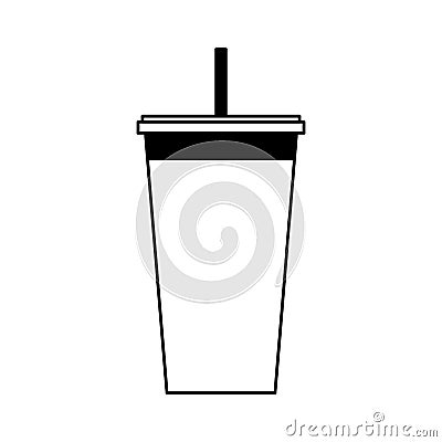 Soda glass isolated icon Vector Illustration