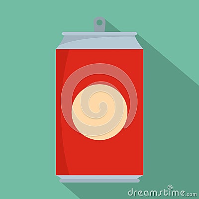 Soda icon, flat style Vector Illustration