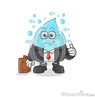 Soda water office worker mascot. cartoon vector Vector Illustration