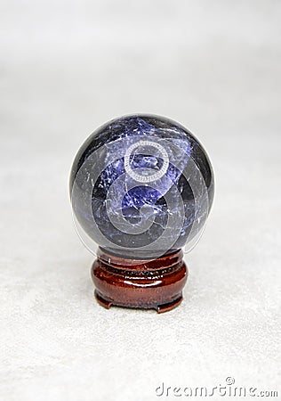 Sodalite round sphere stone Stock Photo