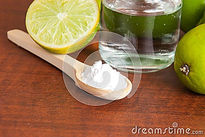 Sodium bicarbonate cleaning agent baking soda Stock Photo