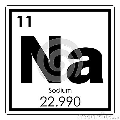 Sodium chemical element Stock Photo