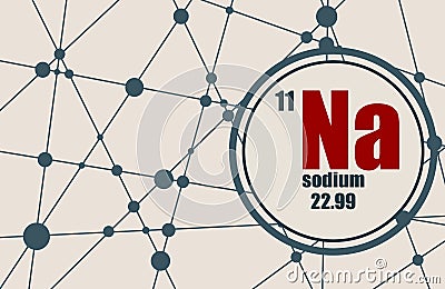 Sodium chemical element. Vector Illustration