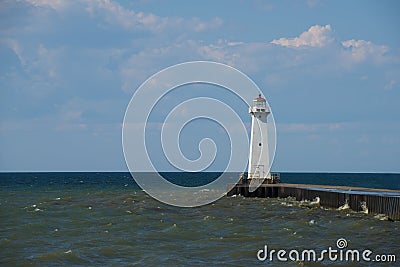 Sodus Outer Lighthouse on Lake Ontario Stock Photo