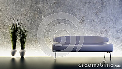 Sofa 3D rendering Stock Photo