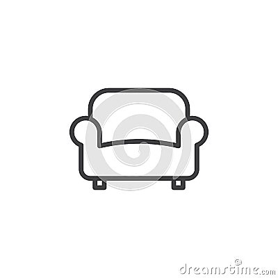 Sofa, couch line icon, outline vector sign Vector Illustration