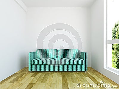 Sofa with cushions Stock Photo