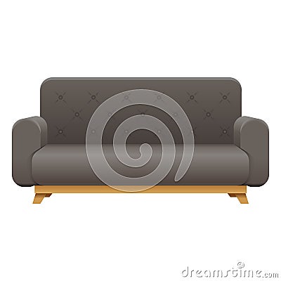 Sofa house interior couch icon furniture lounge design vector illustration Vector Illustration