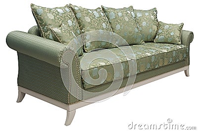 Sofa isolated on white background. Including clipping path Stock Photo