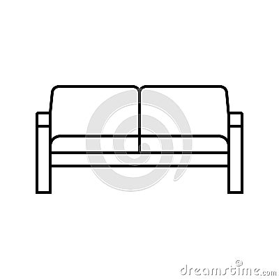 sofa minimalistic stylish line icon vector illustration Cartoon Illustration