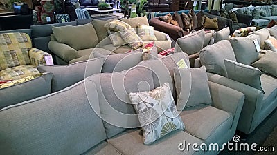 Sofa selling at furniture store Editorial Stock Photo
