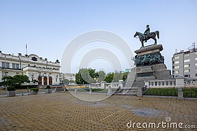 Monument of Tsar Liberator Alexander II of Russia in Sofia, Bulgaria Editorial Stock Photo