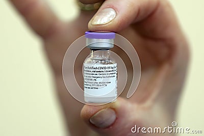 Pfizer-BioNTech vaccine against COVID-19 Editorial Stock Photo