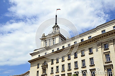 Sofia, Bulgaria - Largo building. Seat of the unicameral Bulgarian Parliament (National Assembly of Bulgaria) Stock Photo