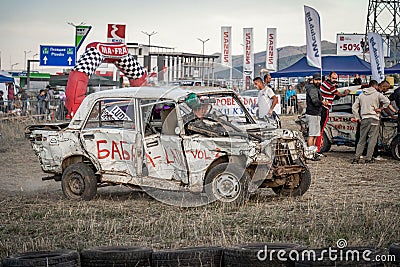 09.25.2022, Sofia, Bulgaria - Luda Nadprevara - Demolition Derby Editorial Stock Photo