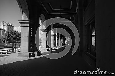 Sofia, Bulgaria - September 1, 2018: archiceture detail from Central Department Store TZUM in Sofia, Bulgaria. Editorial Stock Photo